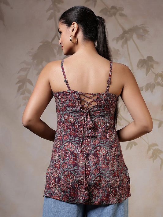 Women Multicolor Printed Straight Tunic | LASVINI - Redefining Indian Fashion with Elegance