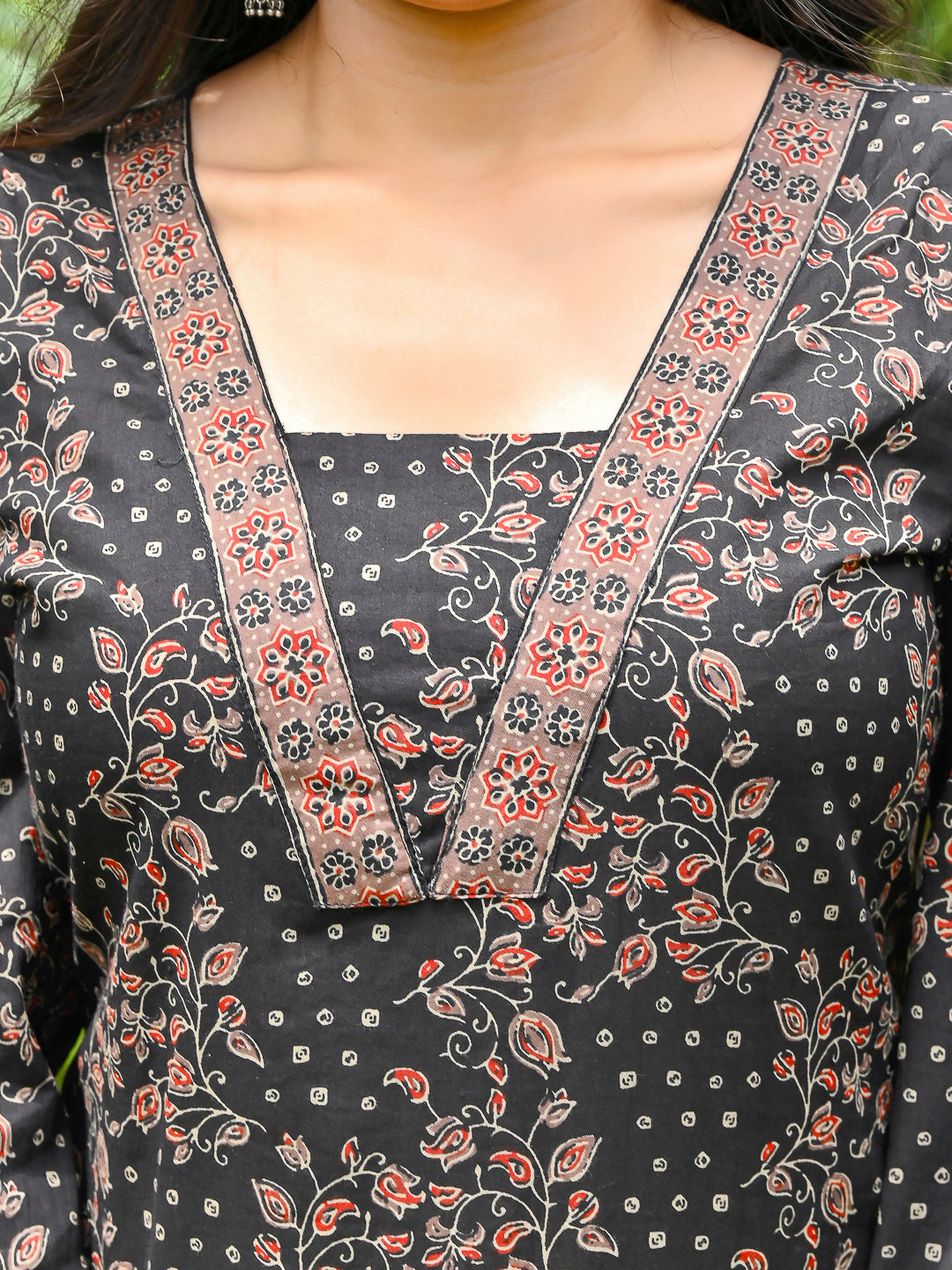 Black Printed Straight Kurta & Palazzo With Dupatta for Women | LASVINI - Redefining Indian Fashion with Elegance