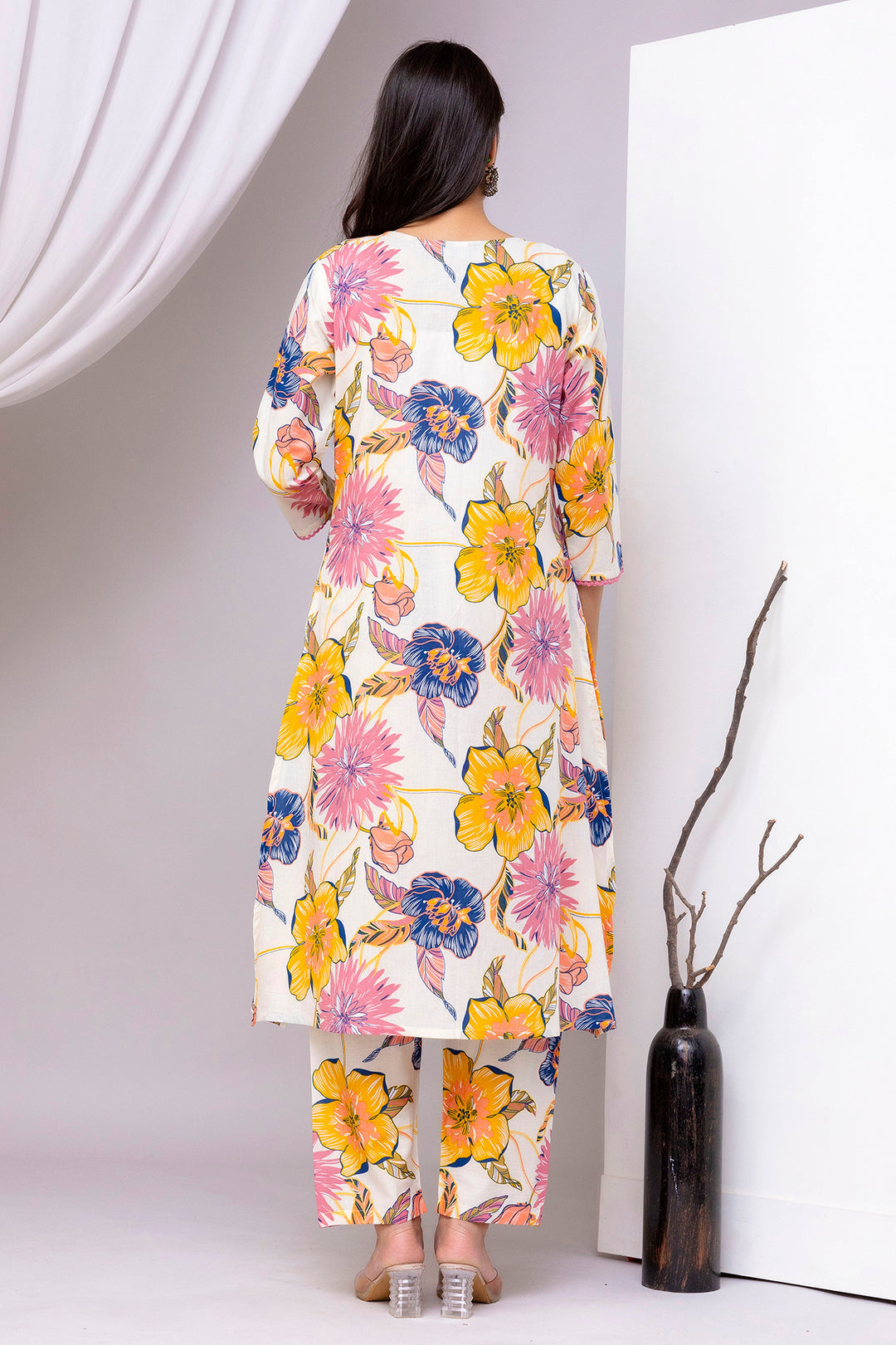 Multicolor Floral Printed Co-Ord Set for Women | LASVINI - Redefining Indian Fashion with Elegance
