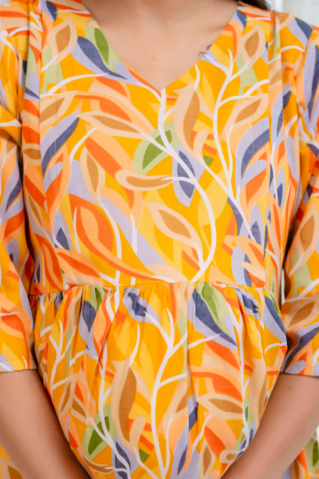Fab Multicolor Printed Maternity Dress For Women | LASVINI - Redefining Indian Fashion with Elegance