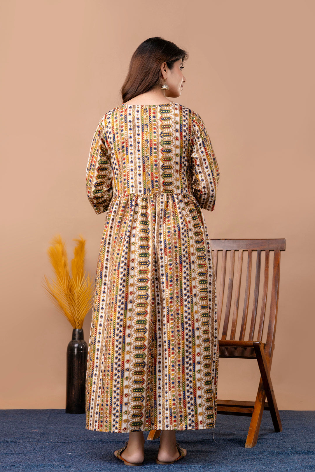 Fab Multi Printed Maternity Dress For Women | LASVINI - Redefining Indian Fashion with Elegance