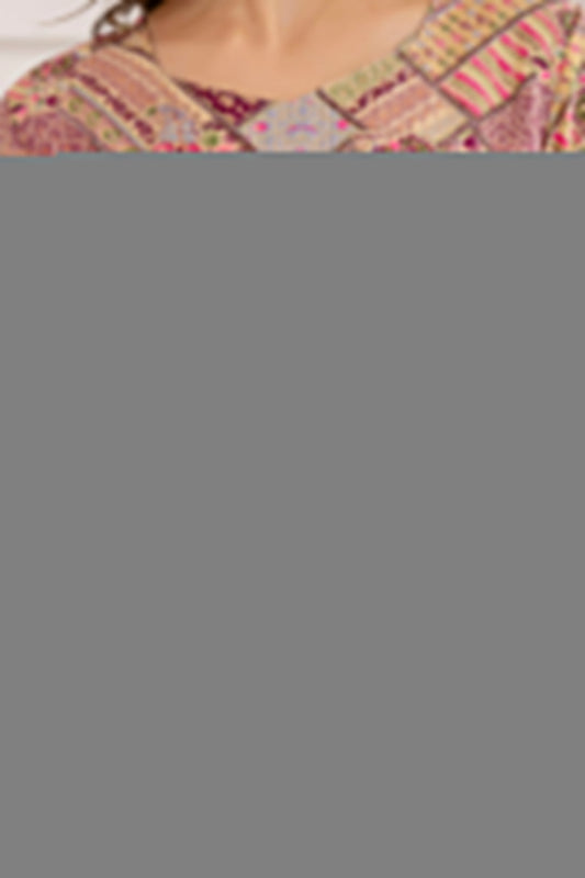 Women Multi Ethnic Printed Flared Dress | LASVINI - Redefining Indian Fashion with Elegance