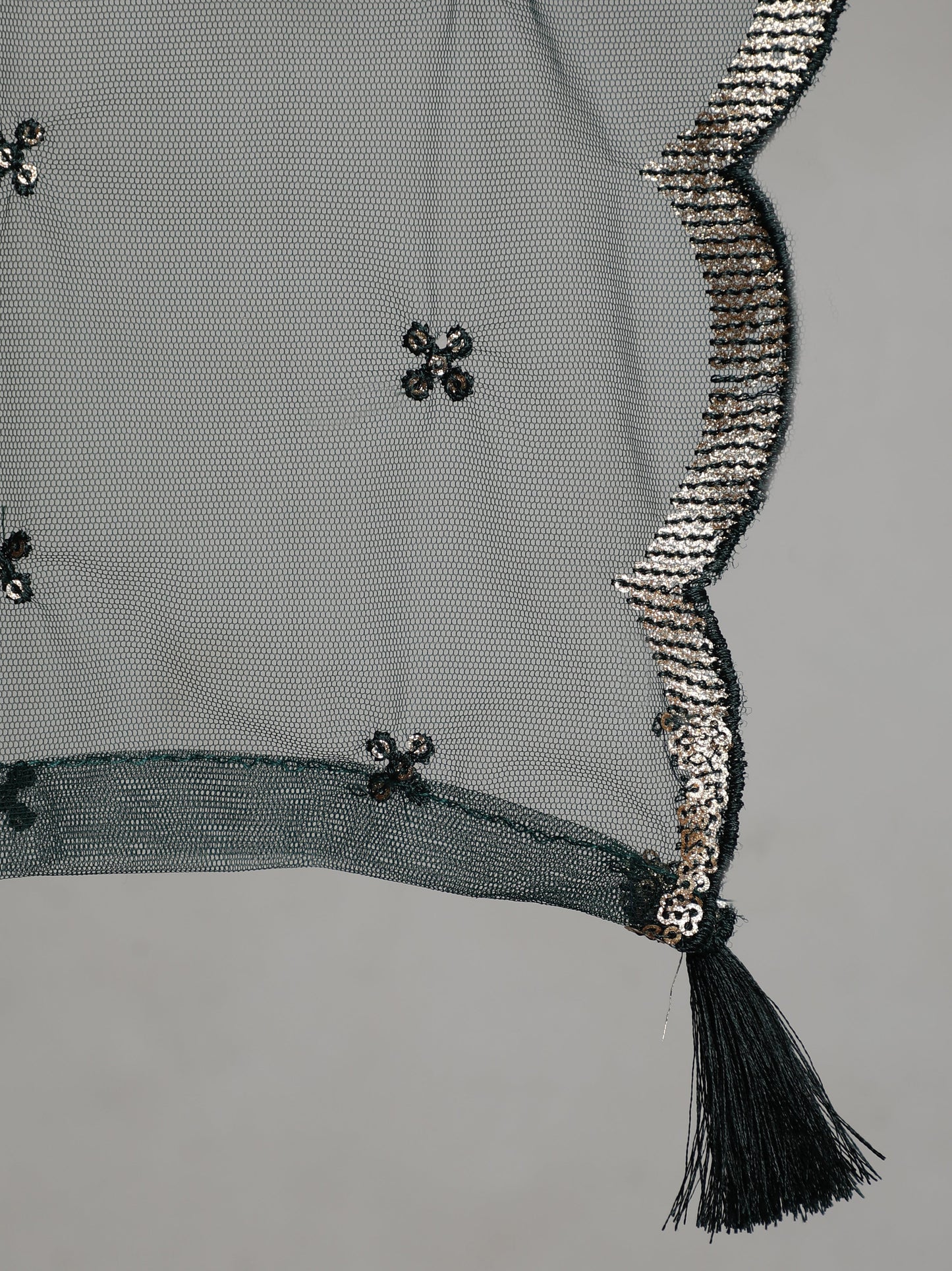 Women Green Embroidered Flared Dress With Net Dupatta | LASVINI - Redefining Indian Fashion with Elegance