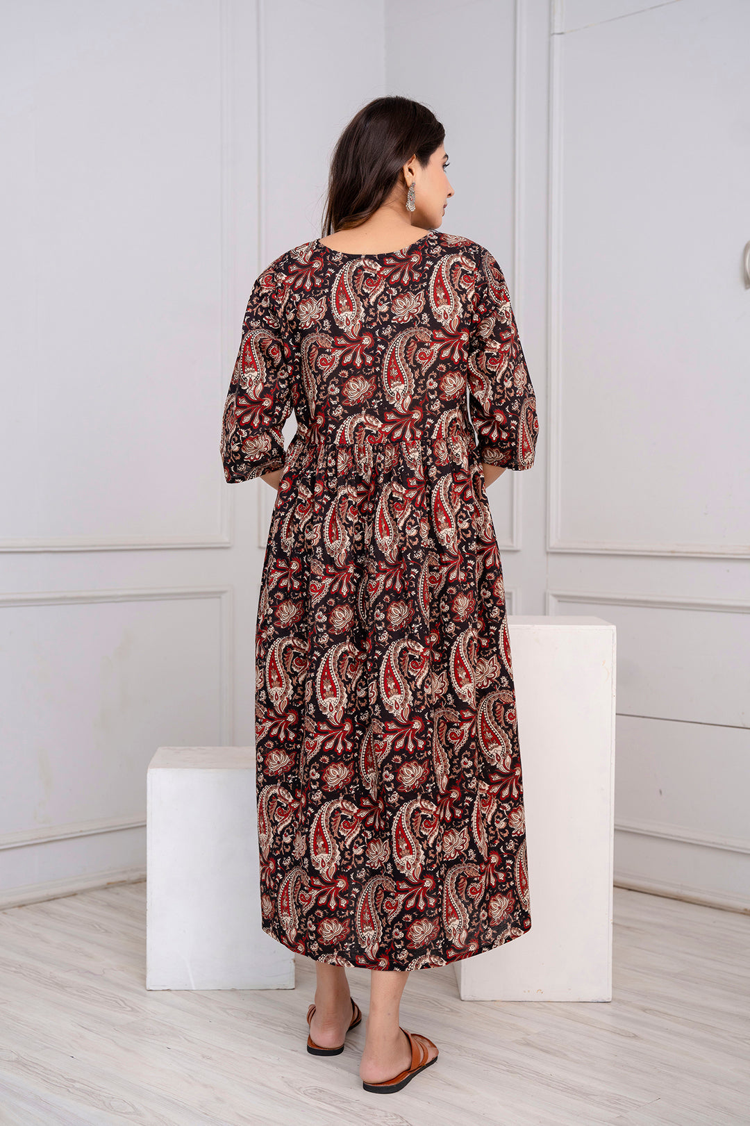 Black Maternity Dress For Women | LASVINI - Redefining Indian Fashion with Elegance