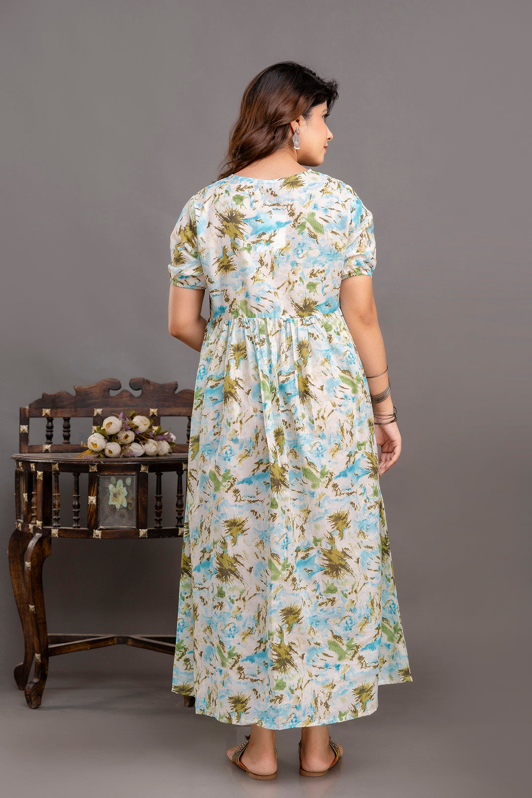 Off White Maternity Dress For Women | LASVINI - Redefining Indian Fashion with Elegance