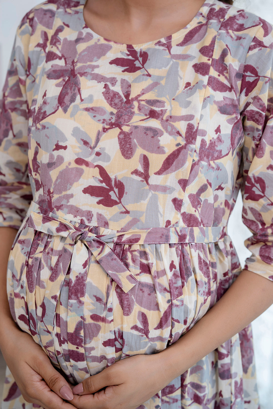 Off White Maternity Dress For Women | LASVINI - Redefining Indian Fashion with Elegance