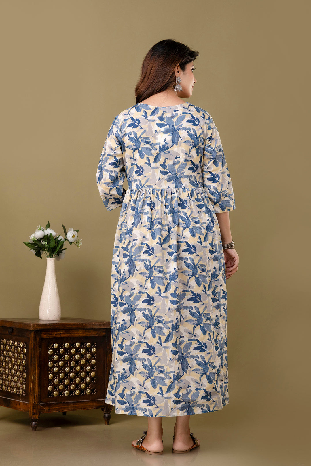 Multi Printed Maternity Dress For Women | LASVINI - Redefining Indian Fashion with Elegance