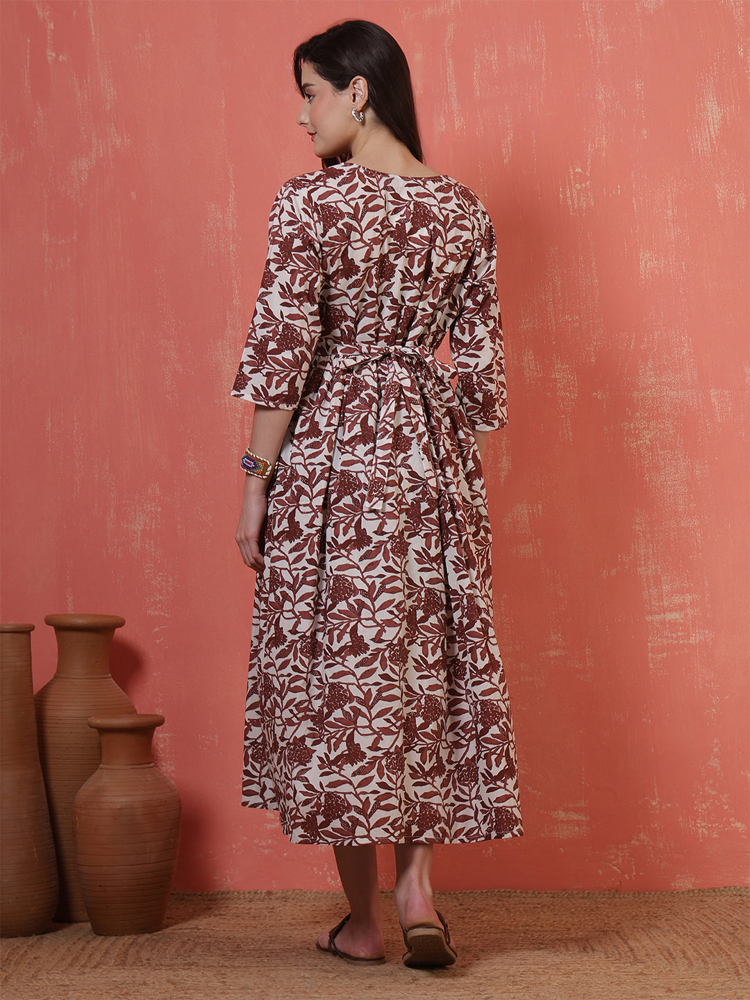 Floral Printed Maternity Dress fro Women | LASVINI - Redefining Indian Fashion with Elegance