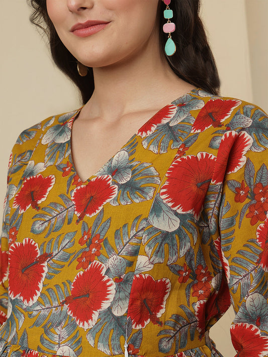 Multicolor Printed Maternity Dress fro Women | LASVINI - Redefining Indian Fashion with Elegance