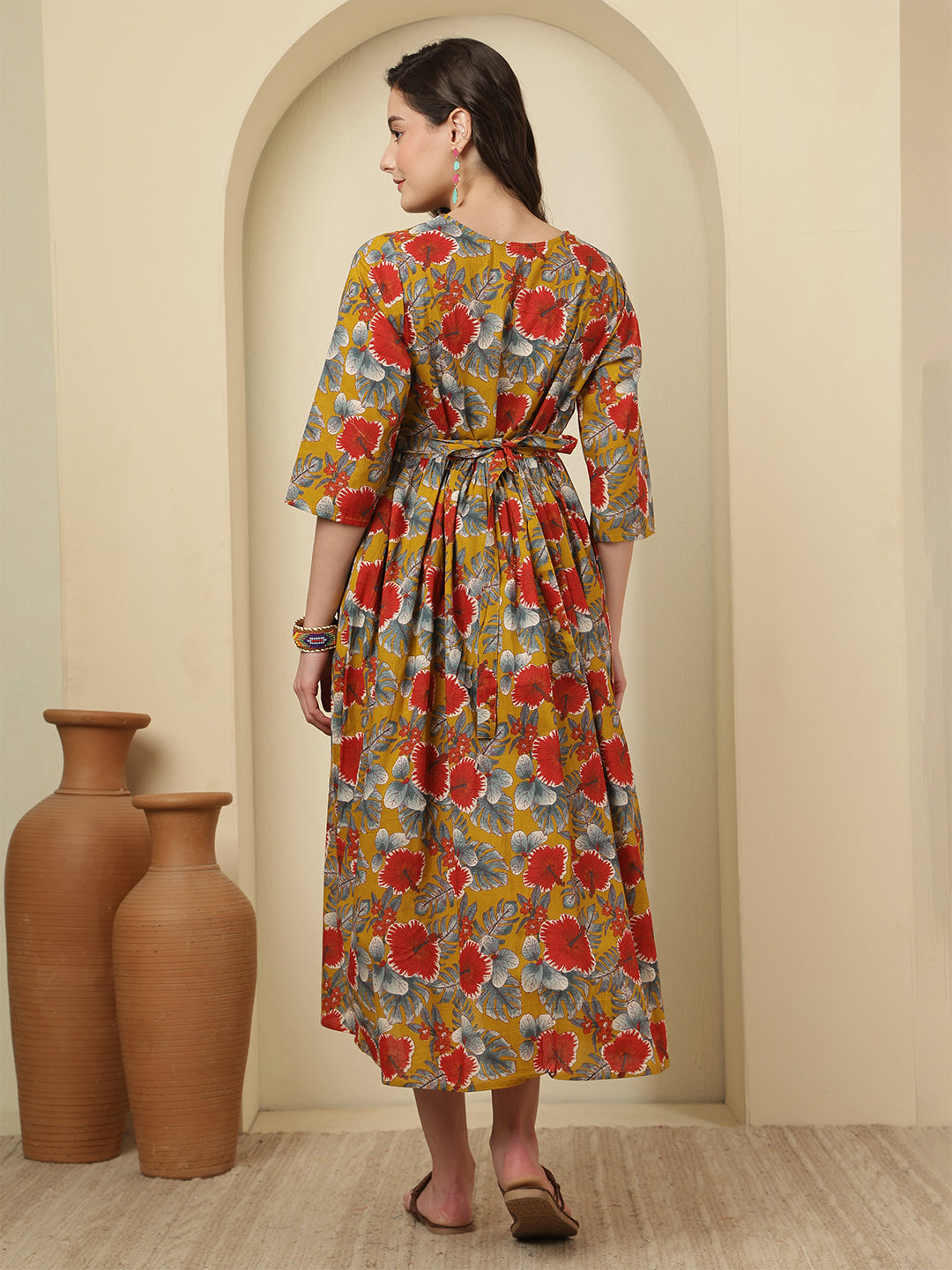 Multicolor Printed Maternity Dress fro Women | LASVINI - Redefining Indian Fashion with Elegance