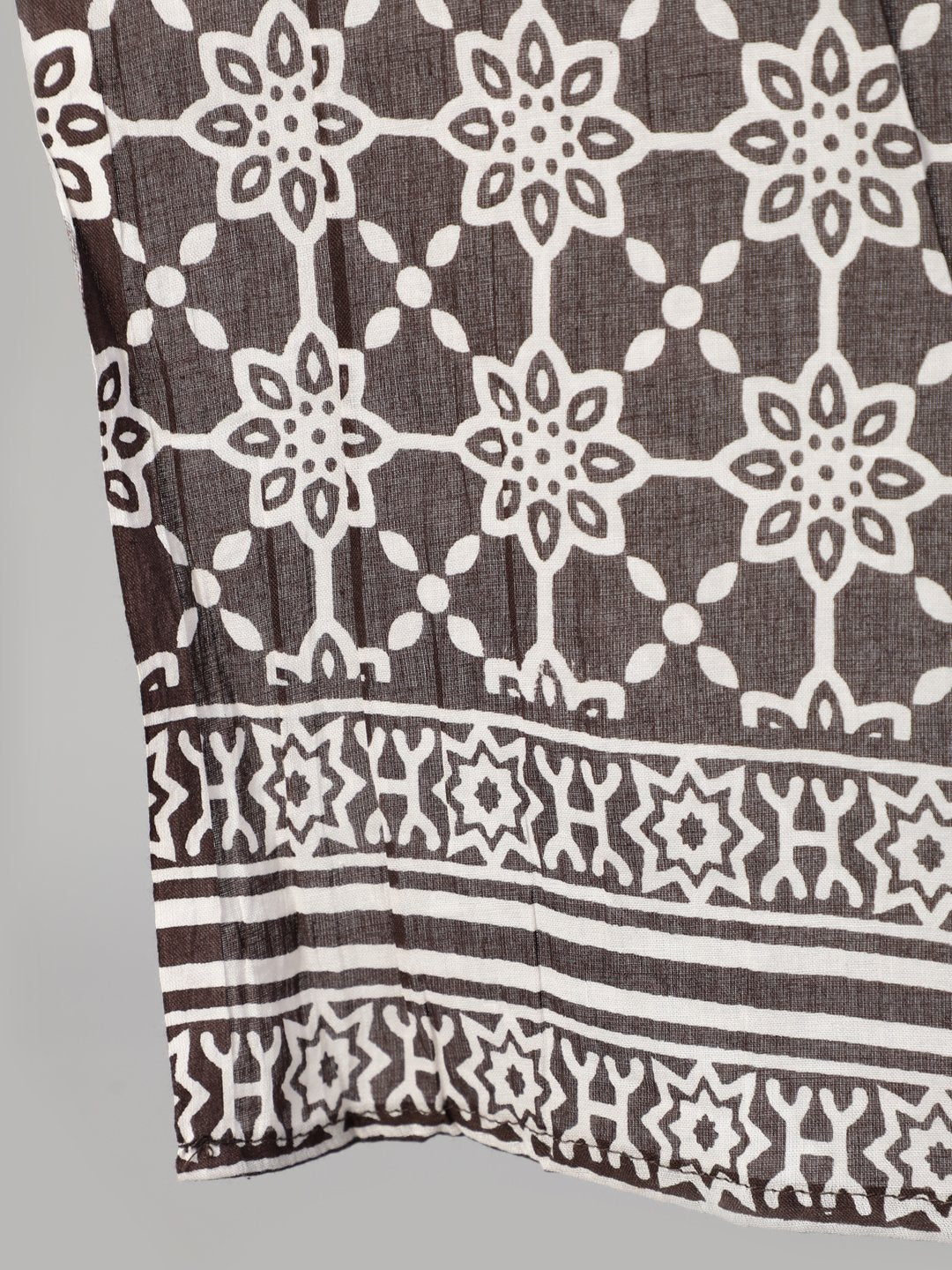 Women Dark Grey Printed Straight Kurta With Plazo & Dupatta | LASVINI - Redefining Indian Fashion with Elegance