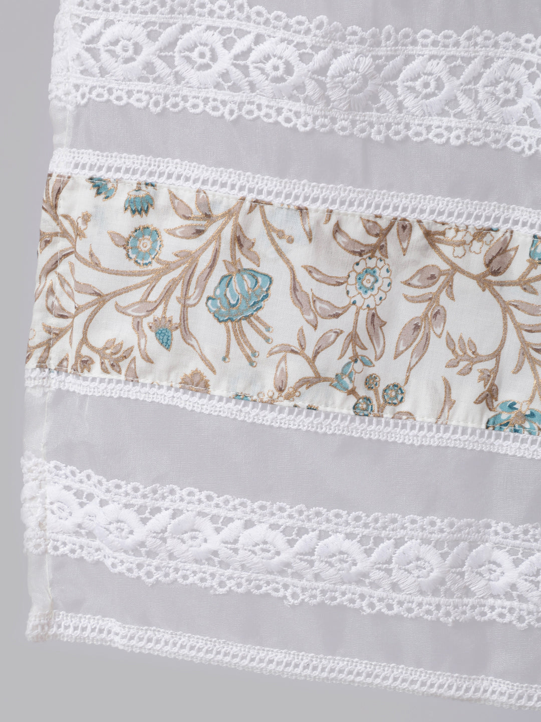 Women Off- White Embroidered Straight Kurta With Traouser And Dupatta | LASVINI - Redefining Indian Fashion with Elegance