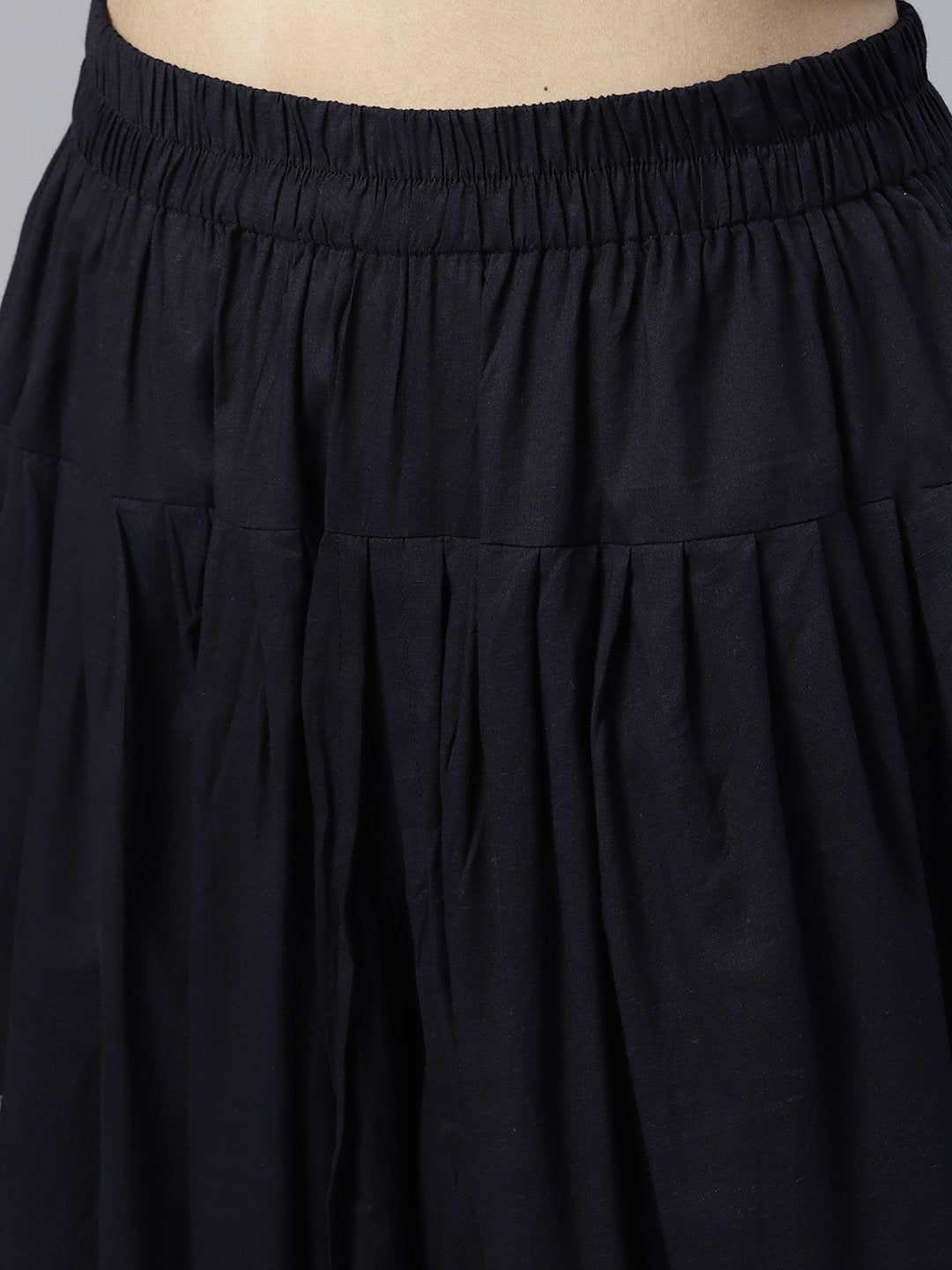 Navy Blue Ankle Length Cotton Dhoti Pant | LASVINI - Redefining Indian Fashion with Elegance