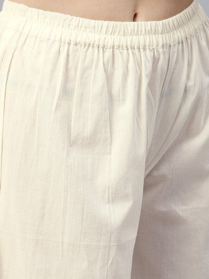 Round Neck Pink Kurta With Palazzo And Multi Colored Dupatta | LASVINI - Redefining Indian Fashion with Elegance