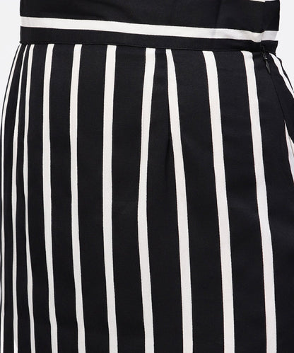 Red Cape Sleeves Formal Shirt Set With Midi Striped Skirt | LASVINI - Redefining Indian Fashion with Elegance