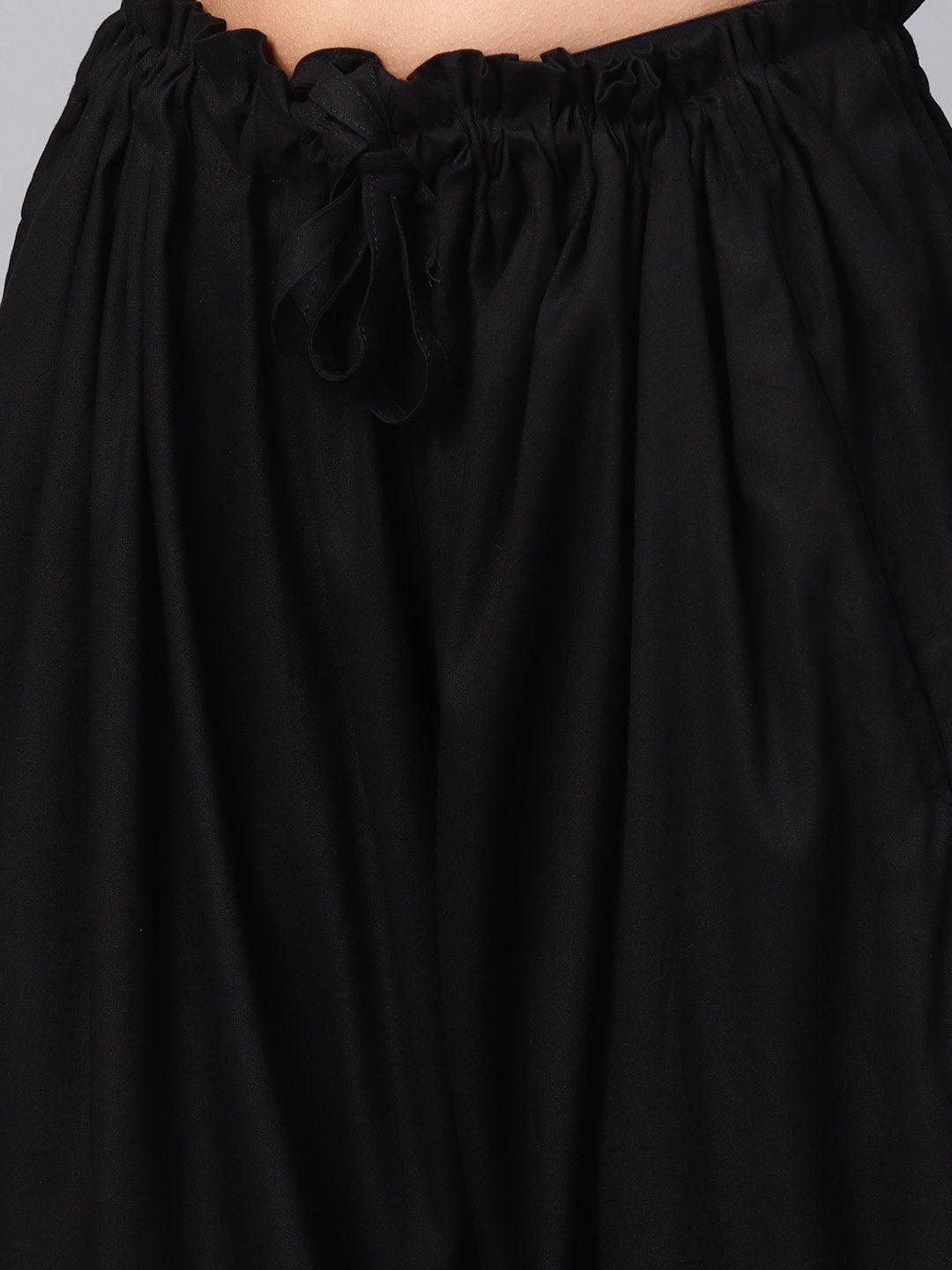 Pink & Black Printed Sleeveless Tops With Black Ankle Length Balloon Pant | LASVINI - Redefining Indian Fashion with Elegance