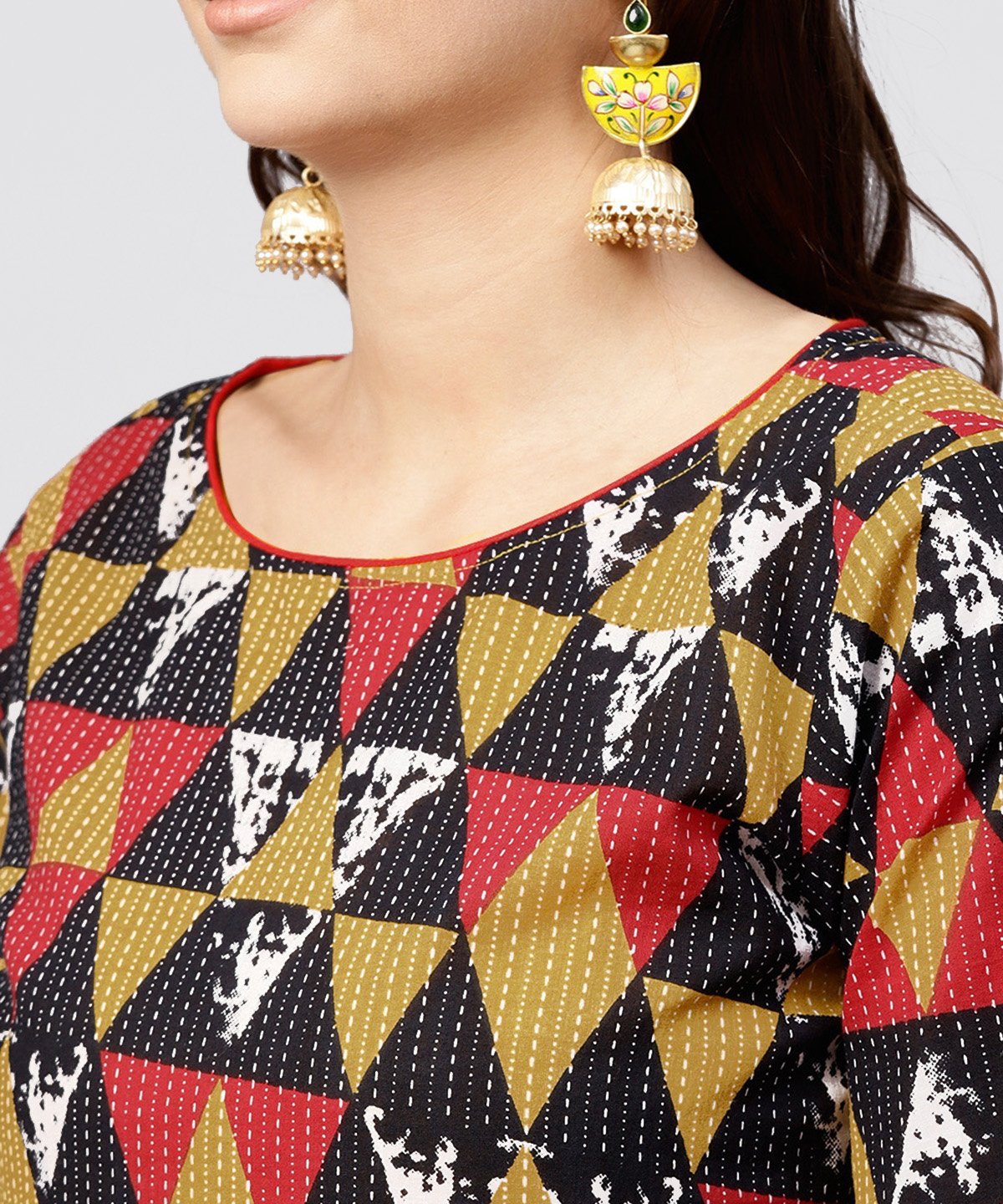 Bright Yellow Rayon A-Line Box Pleated Maxi With Attached Jacket Till Yoke And Embellished With Tassels | LASVINI - Redefining Indian Fashion with Elegance