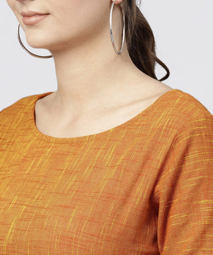 Multi Colored Kurta With Round Neck And 3/4 Sleeves | LASVINI - Redefining Indian Fashion with Elegance