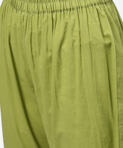 Blue 3/4Th Sleeve Cotton A-Line Kurta | LASVINI - Redefining Indian Fashion with Elegance