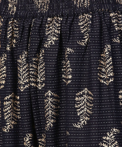 Pink Printed 3/4Th Sleeve Cotton Kurta With Black Printed Pallazo | LASVINI - Redefining Indian Fashion with Elegance