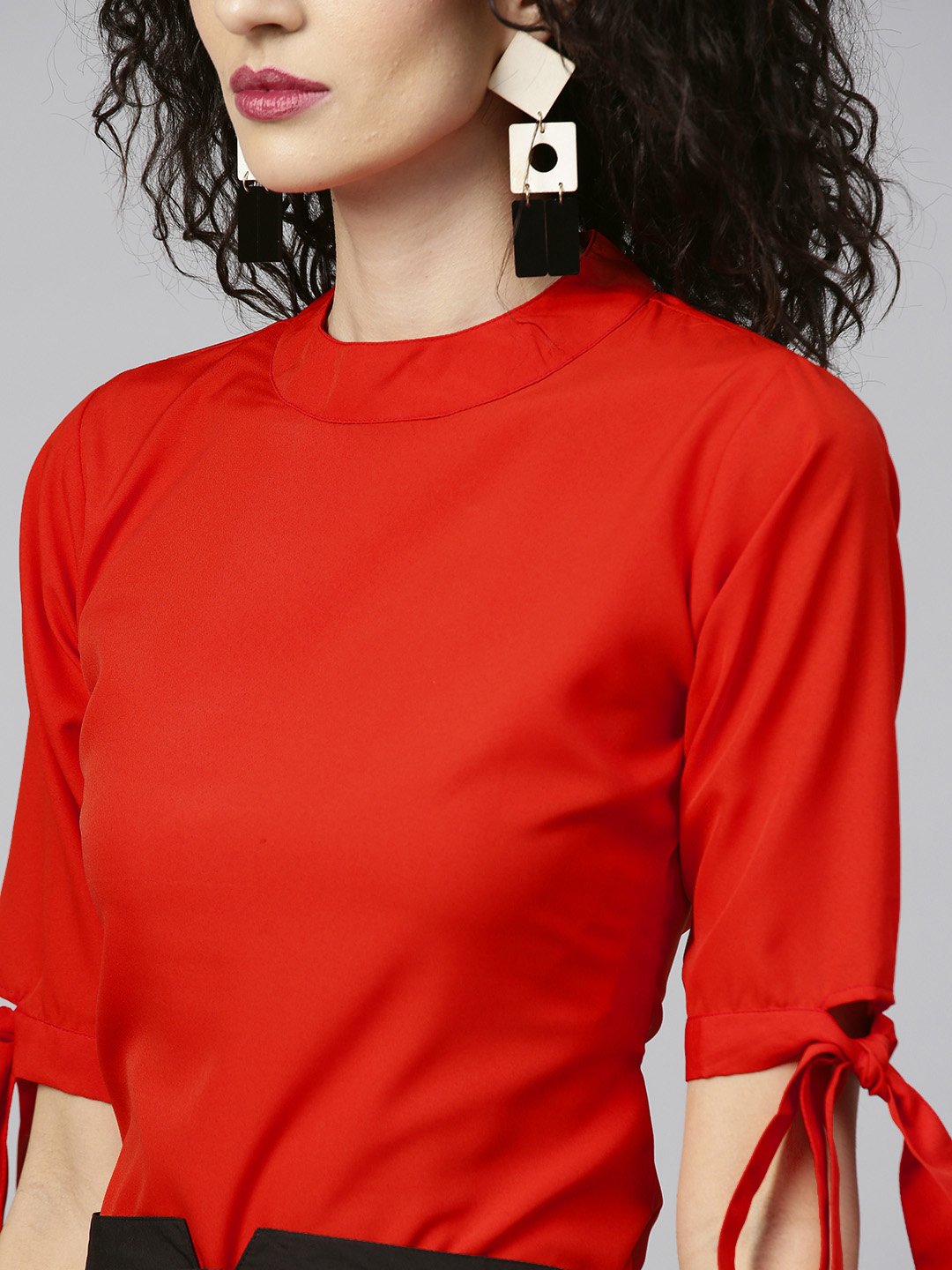 Women Orange & Black Solid Top With Skirt | LASVINI - Redefining Indian Fashion with Elegance