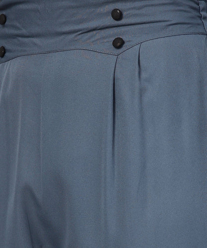 Grey Ankle Length Straight Trouser | LASVINI - Redefining Indian Fashion with Elegance