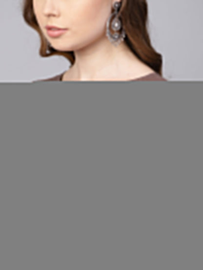 Solid Coffee Brown 3/4Th Sleeve Cotton Kurta With Printed Floral Sharara | LASVINI - Redefining Indian Fashion with Elegance