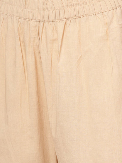 Green 3/4Th Sleeve Rayon Kurta With Beige Palazzo And Dupatta | LASVINI - Redefining Indian Fashion with Elegance