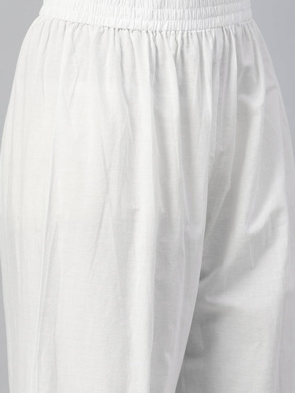 Women Indigo Blue Three-Quarter Sleeves Flared Kurta With Palazzo | LASVINI - Redefining Indian Fashion with Elegance