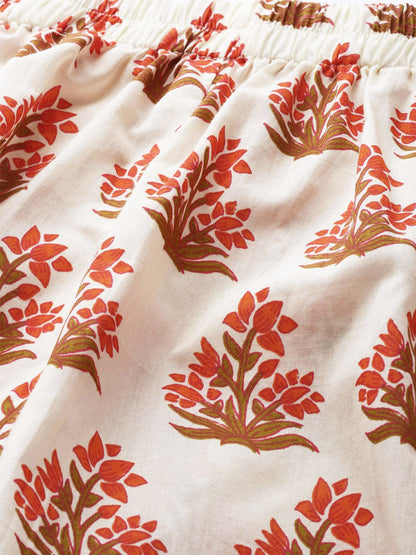 Women White And Multi Floral Prnt Top And Pant Set | LASVINI - Redefining Indian Fashion with Elegance