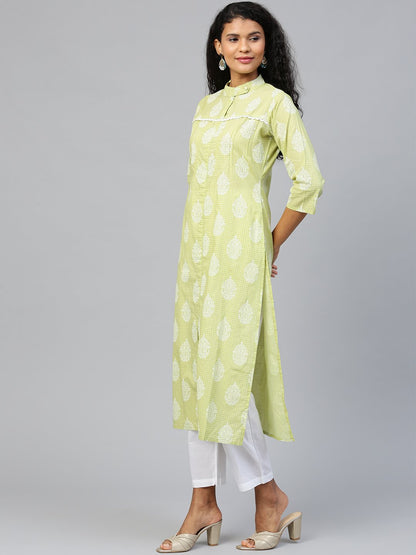 Women White Three-Quarter Sleeves Flared Kurta And Trouser Set | LASVINI - Redefining Indian Fashion with Elegance