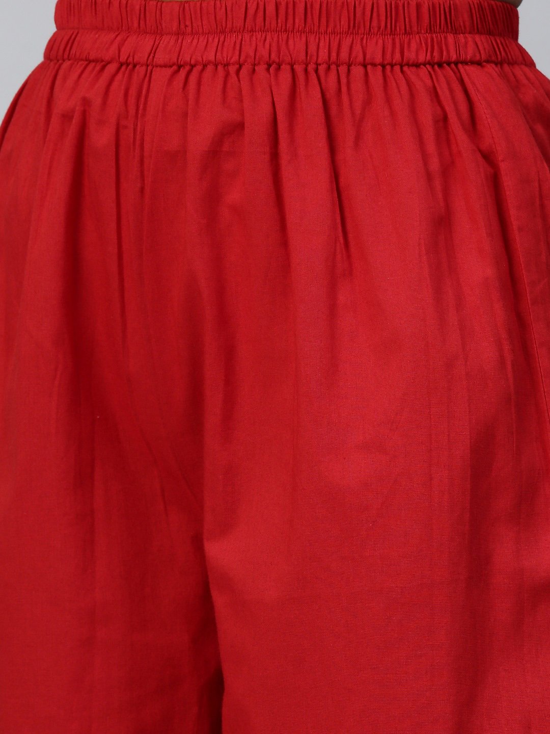 Women White Three-Quarter Sleeves Flared Kurta With Palazzo | LASVINI - Redefining Indian Fashion with Elegance