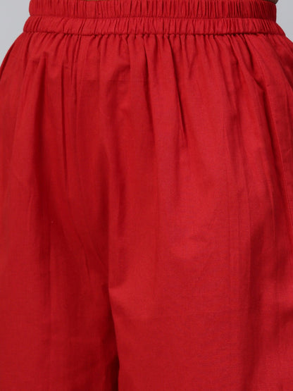 Women White Three-Quarter Sleeves Flared Kurta With Palazzo | LASVINI - Redefining Indian Fashion with Elegance