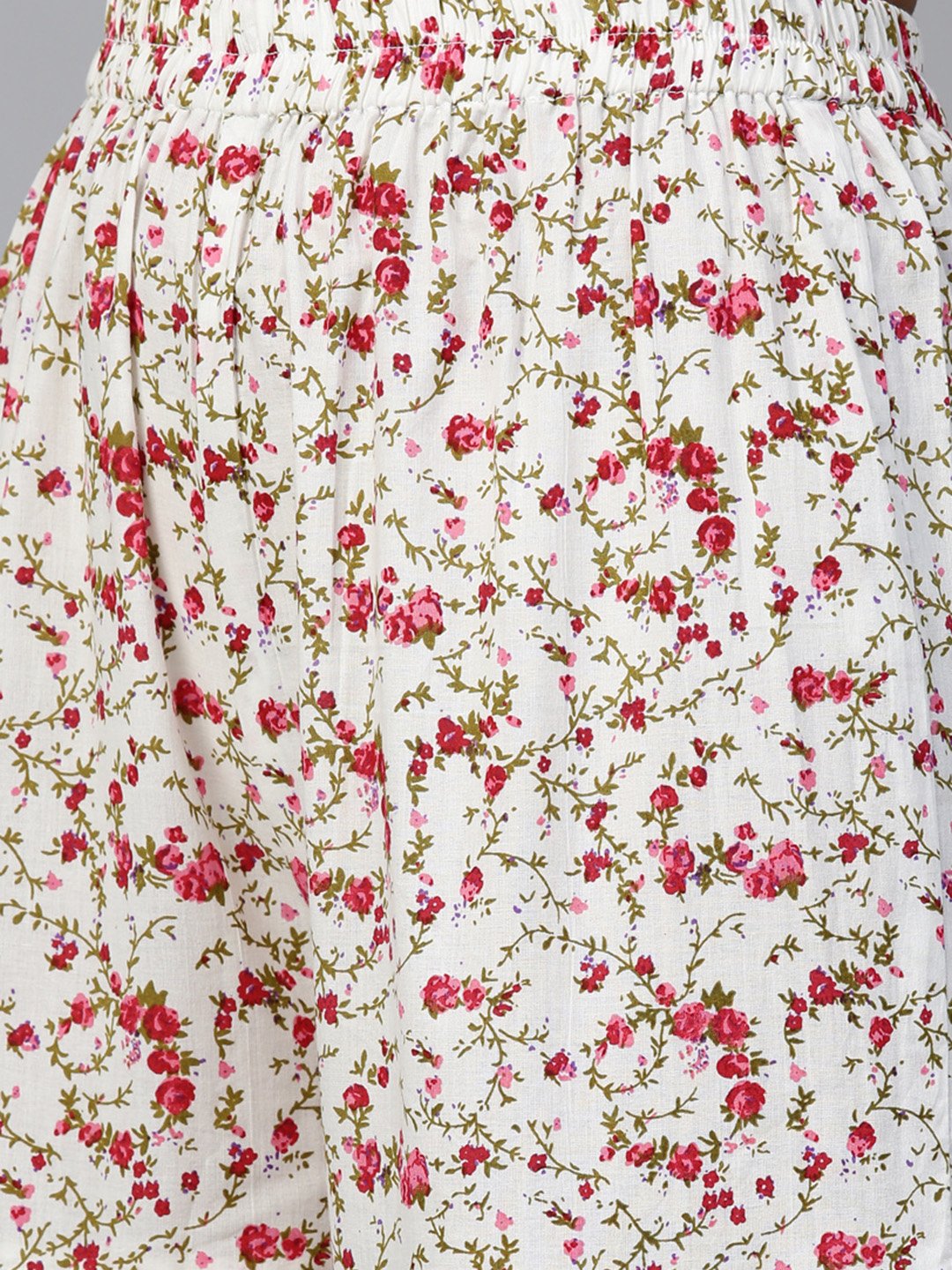 Women White Three-Quarter Sleeves Straight Kurta With Sharara | LASVINI - Redefining Indian Fashion with Elegance