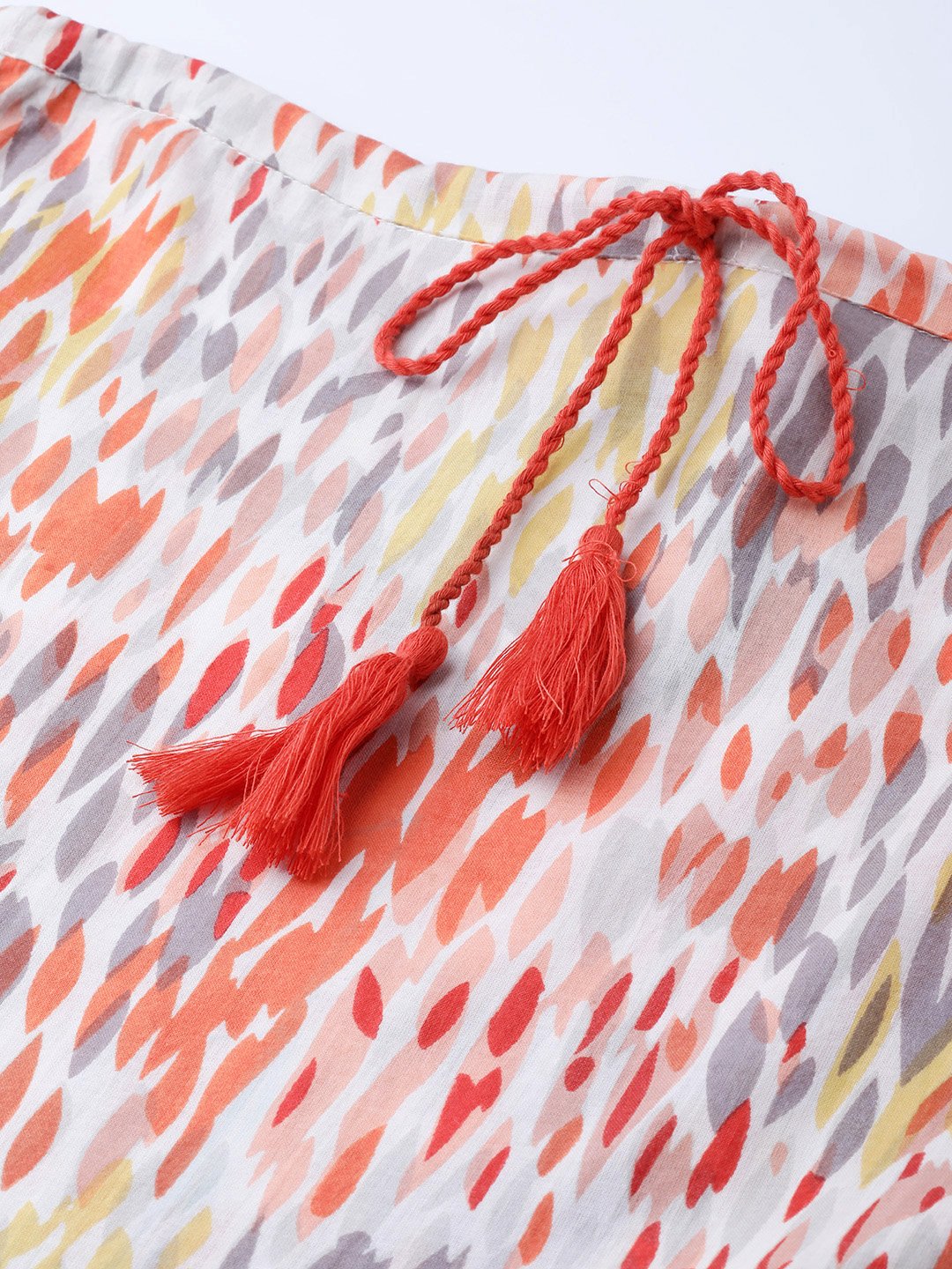 Women Multi Abstract Printed Halter Neck Cotton A-Line Dress | LASVINI - Redefining Indian Fashion with Elegance