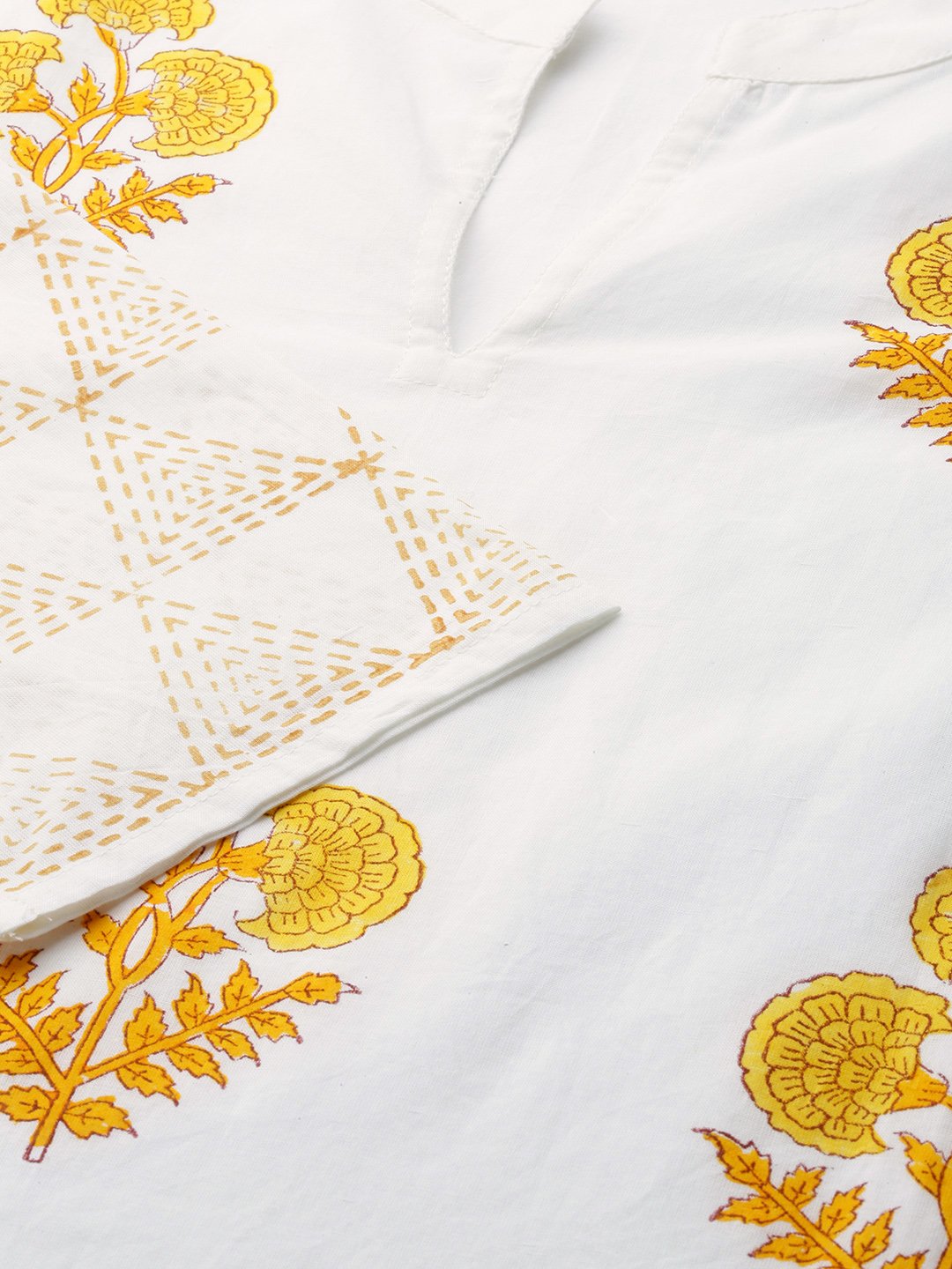 Women White Three-Quarter Sleeves Straight Kurta With Palazzo Set | LASVINI - Redefining Indian Fashion with Elegance