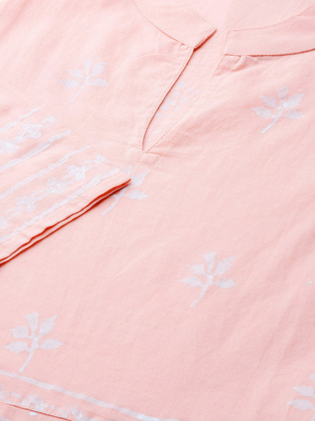 Women Pink Three-Quarter Sleeves Flared Kurta With Palazzo Set | LASVINI - Redefining Indian Fashion with Elegance