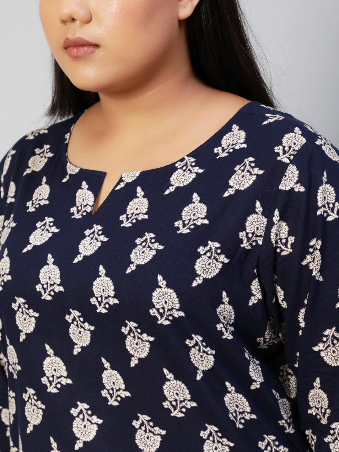 Women Navy Blue Printed Night Suit | LASVINI - Redefining Indian Fashion with Elegance