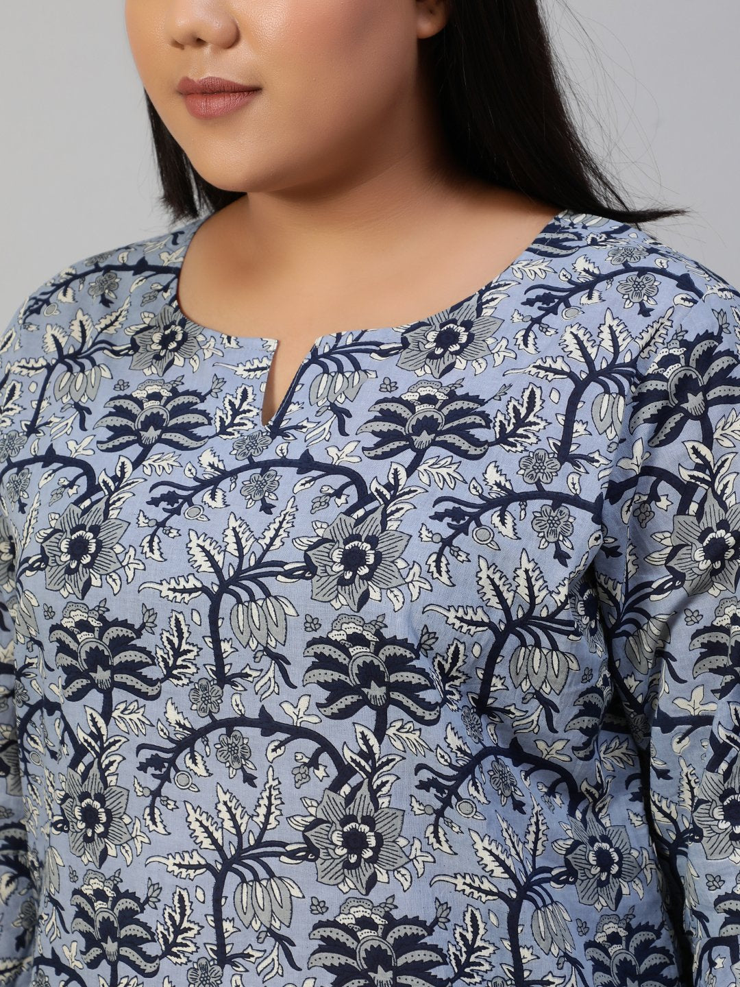 Women Blue Printed Night Suit | LASVINI - Redefining Indian Fashion with Elegance