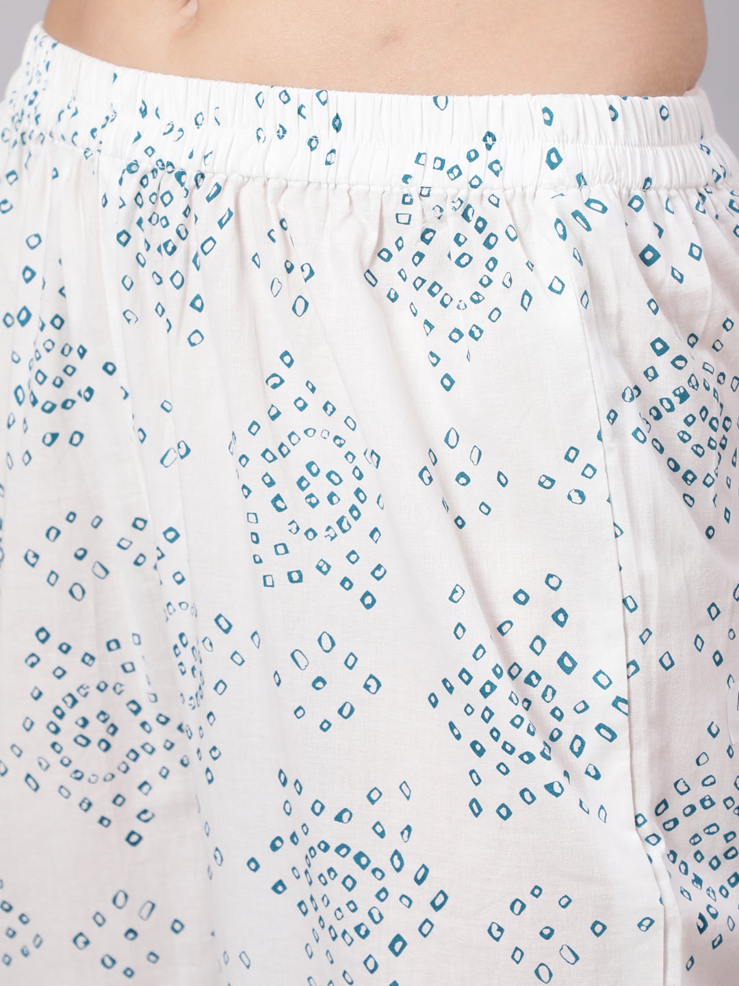 Women Off White Printed Flared Kurta With Trouser & Dupatta | LASVINI - Redefining Indian Fashion with Elegance