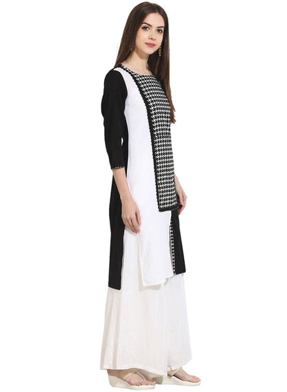 Multi 3/4Th Sleeve Cotton Kurta | LASVINI - Redefining Indian Fashion with Elegance