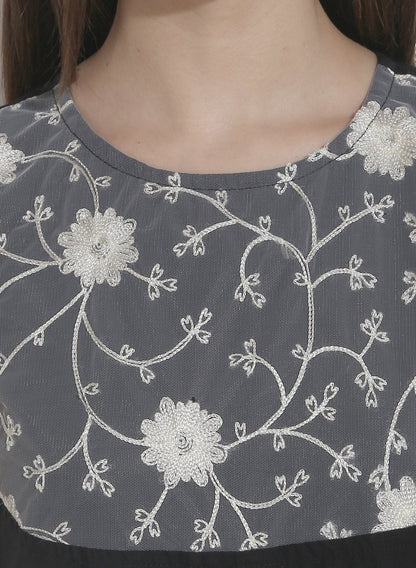 Black Sleevless Cotton Kurti | LASVINI - Redefining Indian Fashion with Elegance