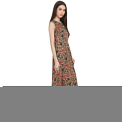Multi Printed Sleevless Cotton Anarkali Kurta | LASVINI - Redefining Indian Fashion with Elegance