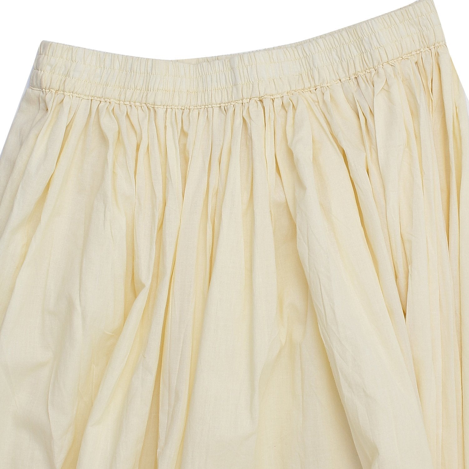 Green Printed Half Sleeve Cotton Low High A-Line Kurta With Off White Palazzo | LASVINI - Redefining Indian Fashion with Elegance