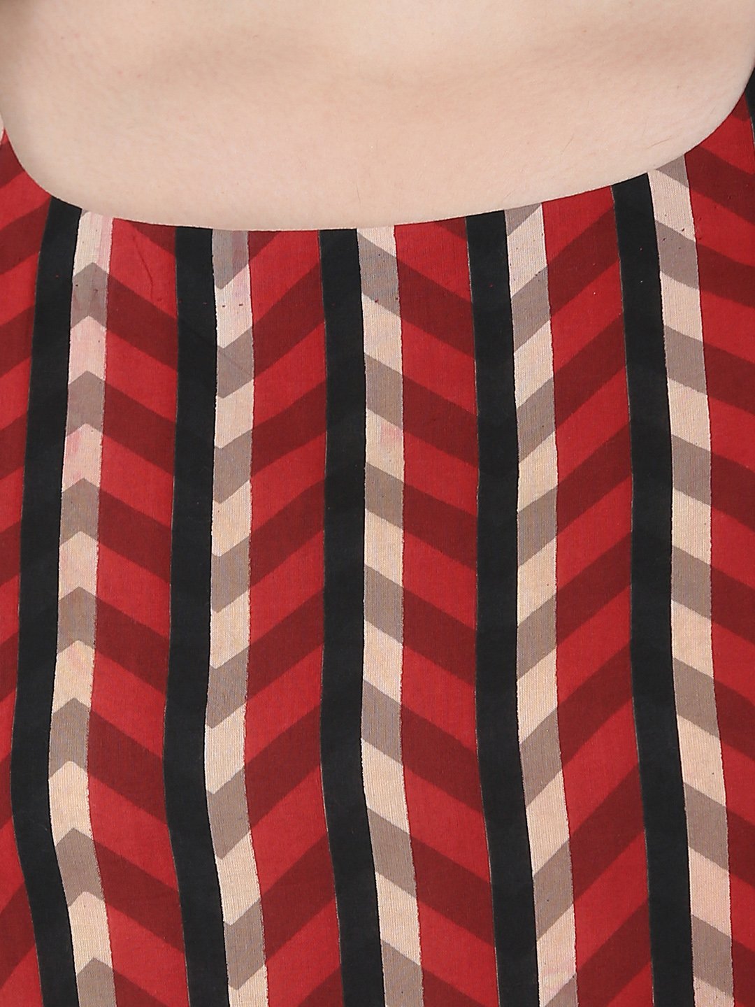 Navy Blue Printed Half Sleeve Cotton Floor Length Anarkali Kurta | LASVINI - Redefining Indian Fashion with Elegance