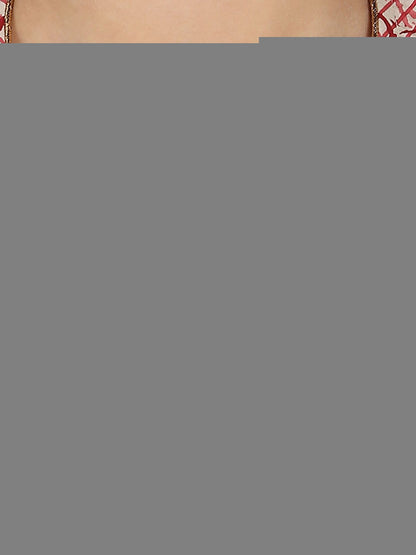 Pink & Maroon Printed 3/4Th Sleeve Cotton Anarkali Kurta | LASVINI - Redefining Indian Fashion with Elegance