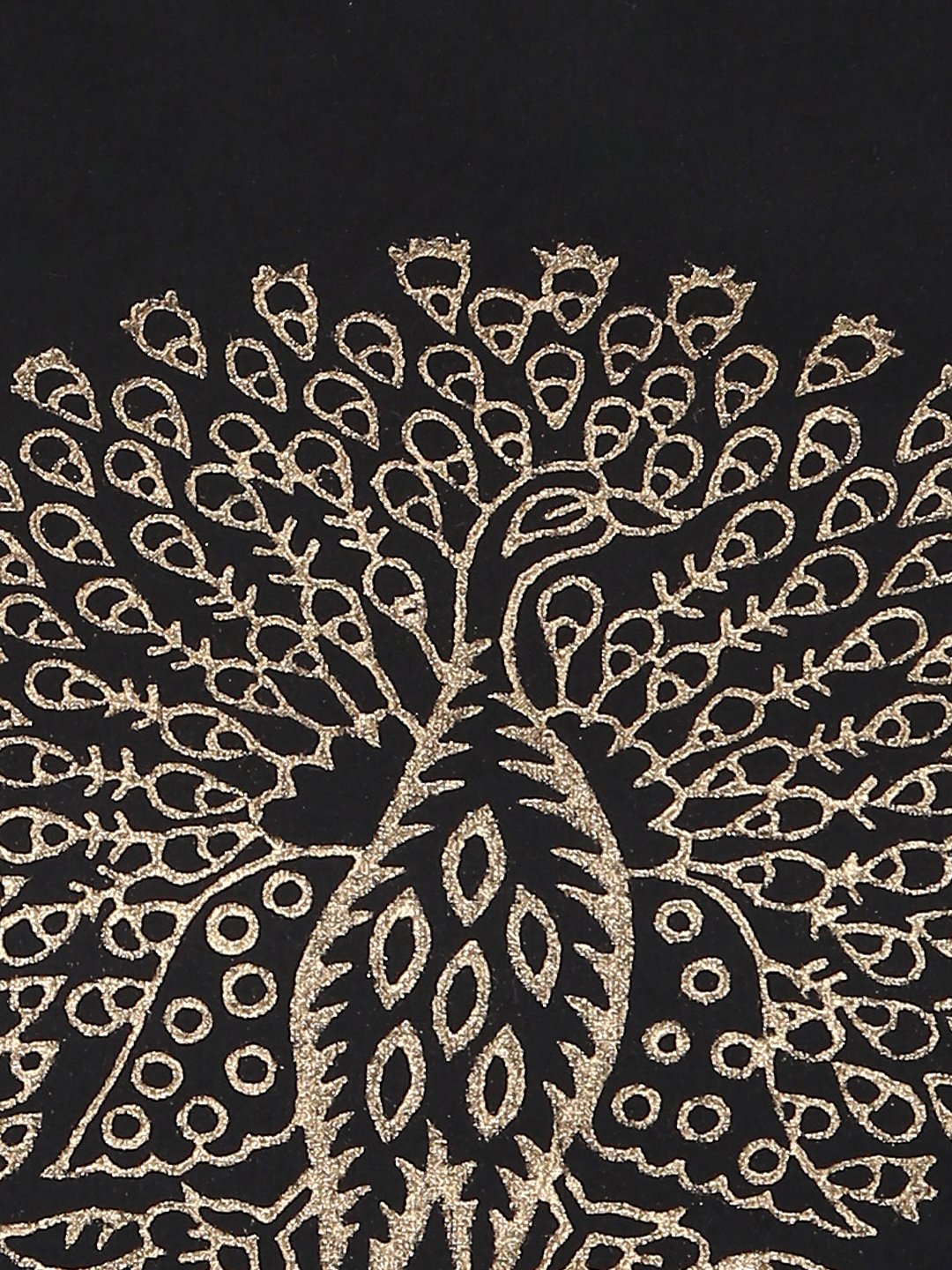 Black & Red Block Printed Sleeveless Cotton Double Layer Kurta | LASVINI - Redefining Indian Fashion with Elegance