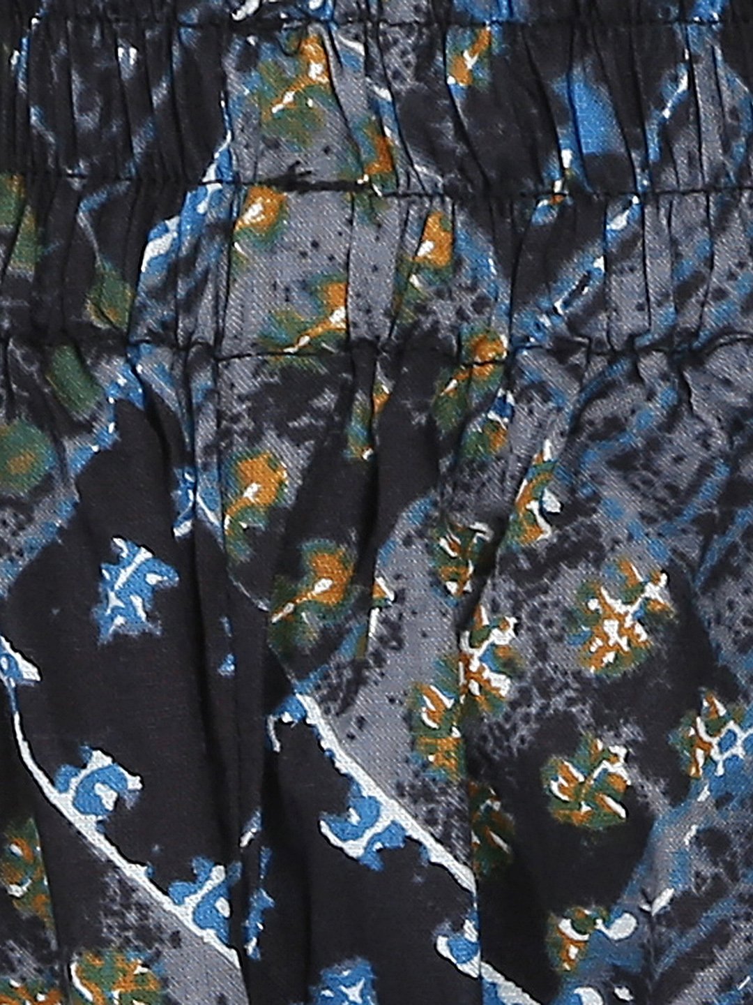 Orange 3/4Th Sleeve Cotton A-Line Kurta With Grey Printed Ankle Length Kurta | LASVINI - Redefining Indian Fashion with Elegance