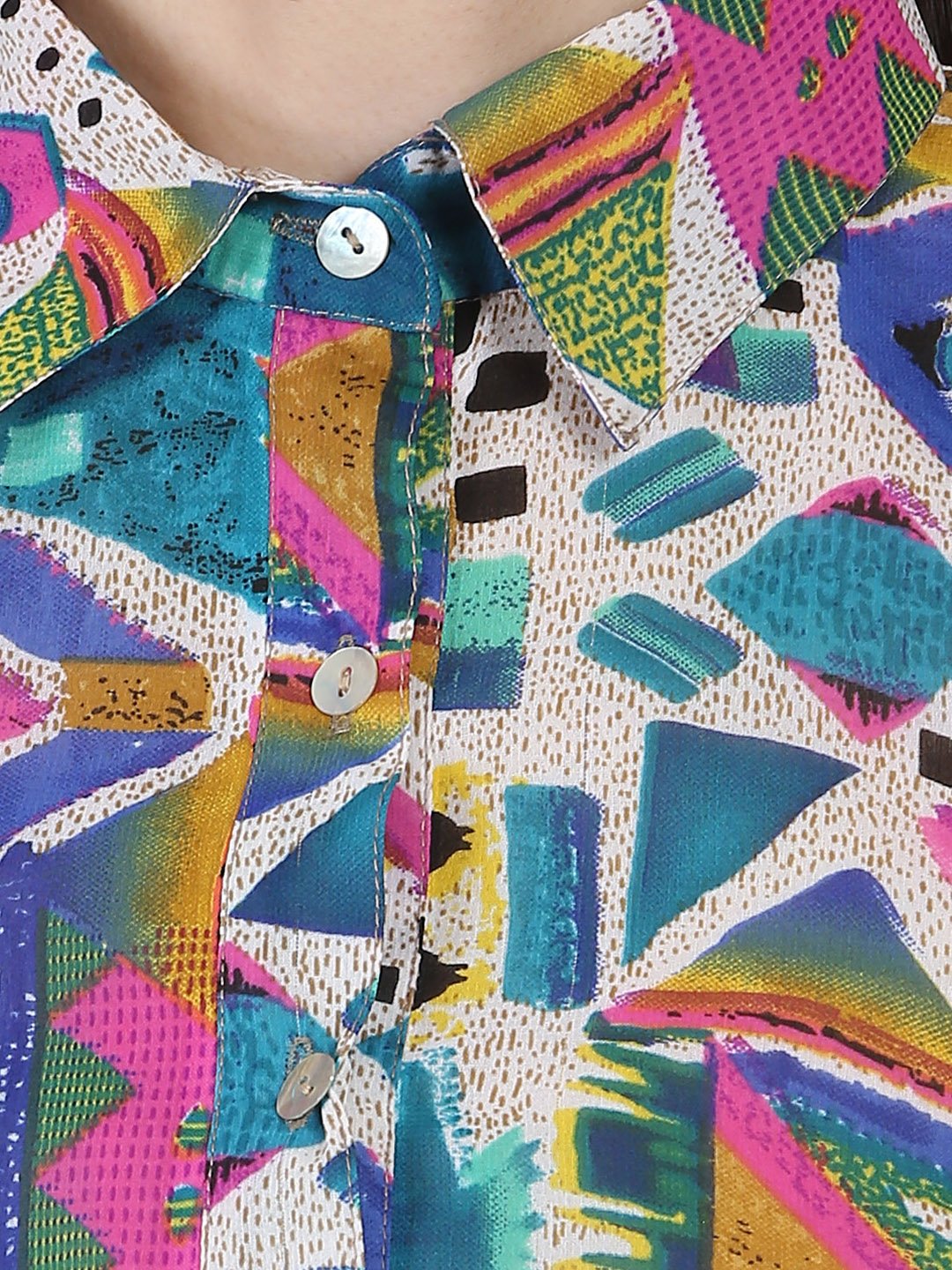 Multi Printed Half Sleeve Georgette Anarkali Kurta | LASVINI - Redefining Indian Fashion with Elegance