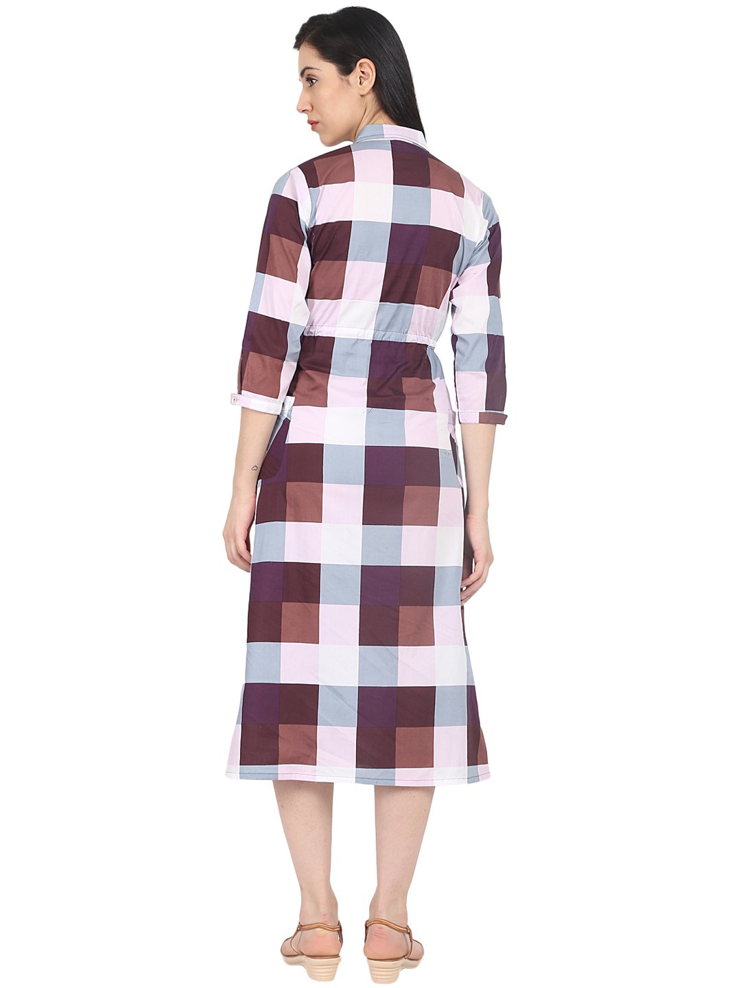 Women A-Line Multicolor Dress | LASVINI - Redefining Indian Fashion with Elegance